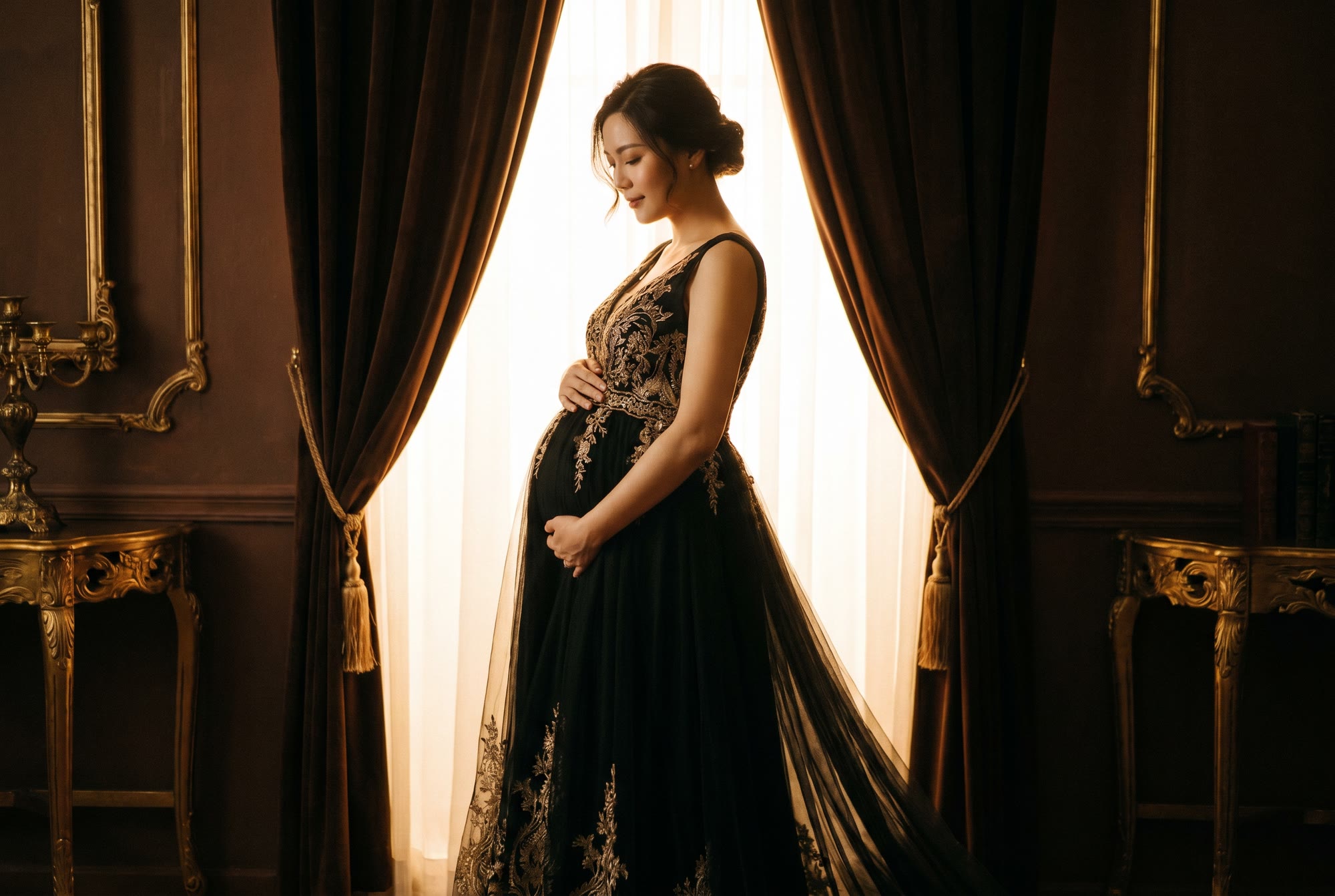 Maternity Boudoir editorial photograph by Marilyn Lou Boudoir